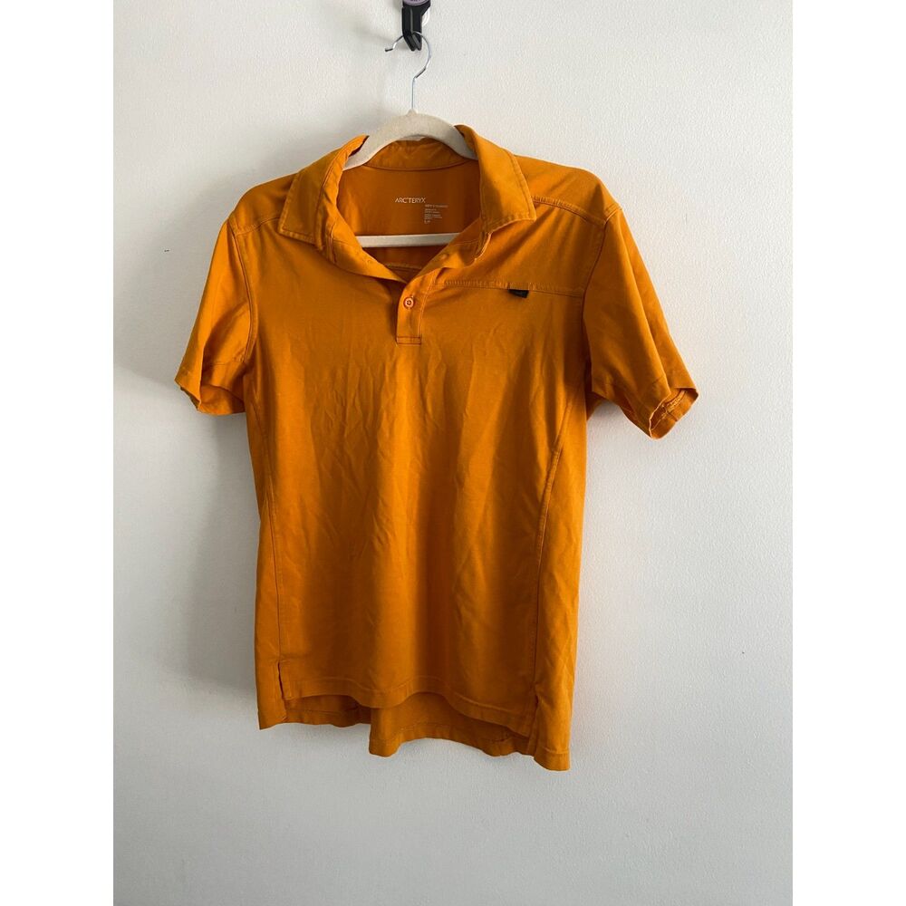 Women's Arc'teryx Short Sleeve Polo - Yellow Orange- SIZE SMALL